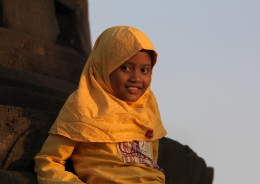 Young girl in java island indonesia