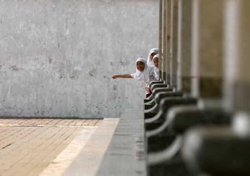 Girls in surabaya mosque , Java island indonesia