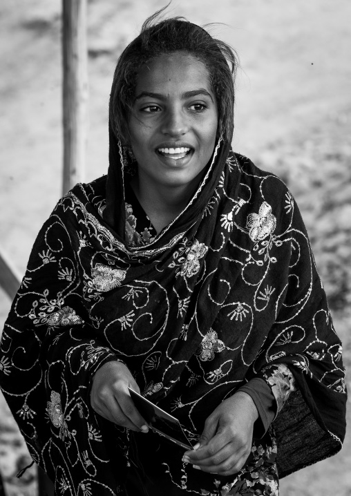 young smiling woman, Qeshm Island, Salakh, Iran
