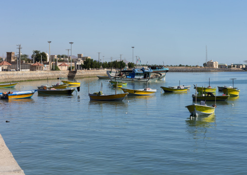 fishing boats in harbour, Hormozgan, Bandar-e Kong, Iran