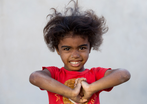 portrait of a shy little girl, Qeshm Island, Salakh, Iran