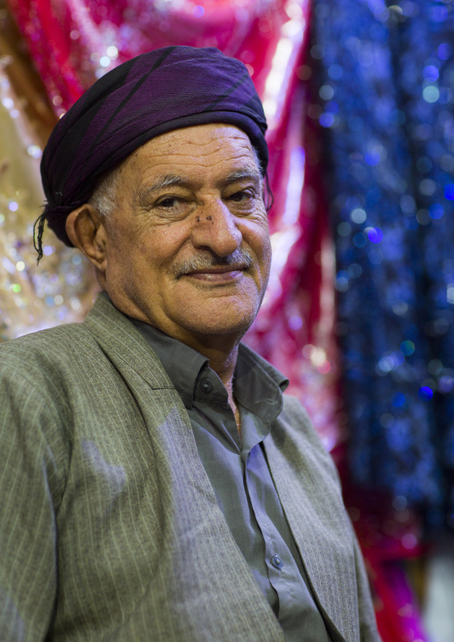 Old Kurdish Man In The Bazaar, Kermanshah, Iran