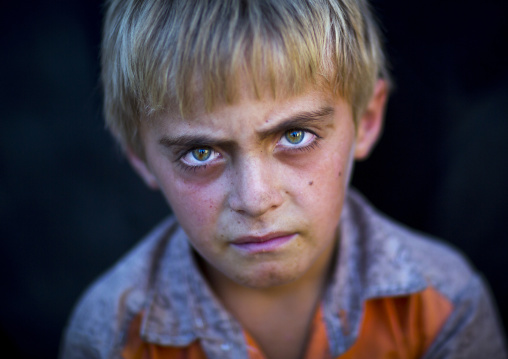 Kurdish Boy With Blue Eyes, Palangan, Iran