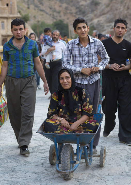 Kurdish People Coming Back From Picnic, Palangan, Iran