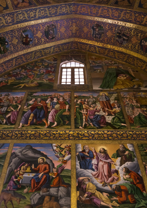 Artwork at armenian vank cathedral, Isfahan province, Isfahan, Iran