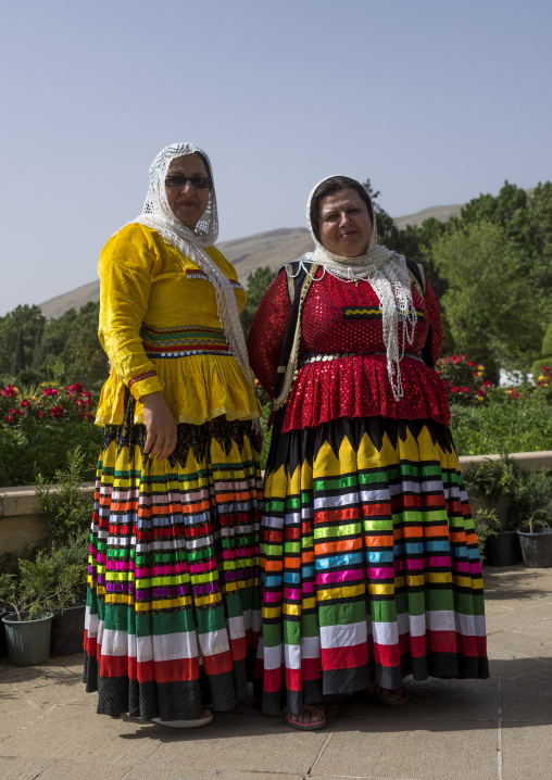 Women in traditional gilaki costumes, Fars province, Shiraz, Iran