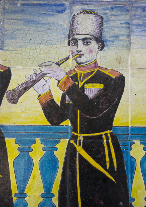 Decorated tile work at the golestan palace, Shemiranat county, Tehran, Iran