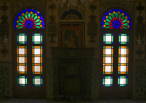The stained glass windows of golestan palace orosi, Shemiranat county, Tehran, Iran