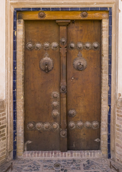 Sultan amir ahmad bathhouse old door, Isfahan province, Kashan, Iran