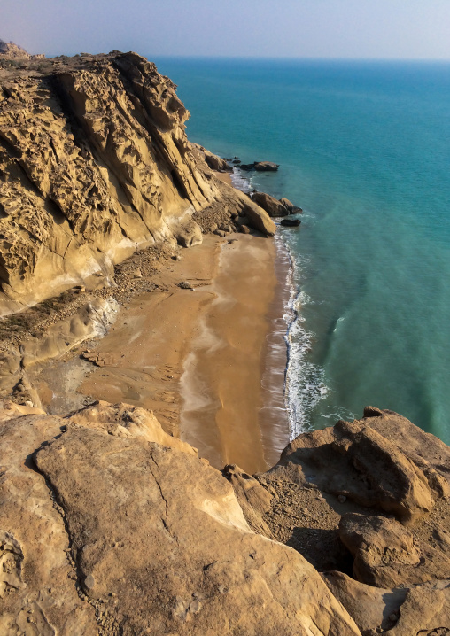 cliff on the persian gulf coast, Hormozgan, Kushkenar, Iran