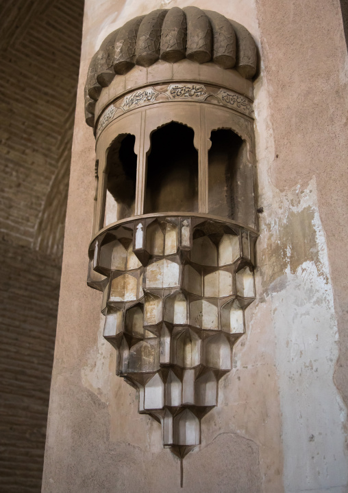 Lamp in Jameh masjid or Friday mosque, Isfahan Province, Isfahan, Iran
