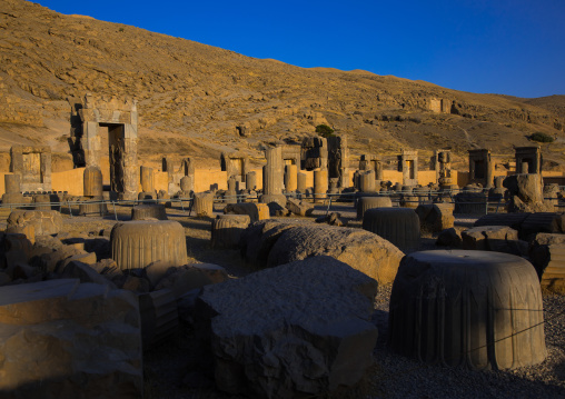 Throne room or room of a hundred columns in Persepolis, Fars Province, Marvdasht, Iran