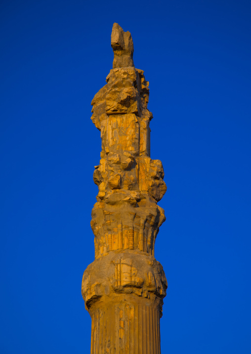 Ancient columns in the gate of all nations in Persepolis, Fars Province, Marvdasht, Iran