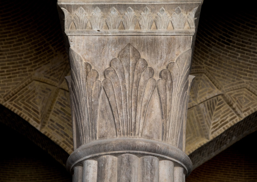 Vakil mosque prayer hall column, Fars Province, Shiraz, Iran