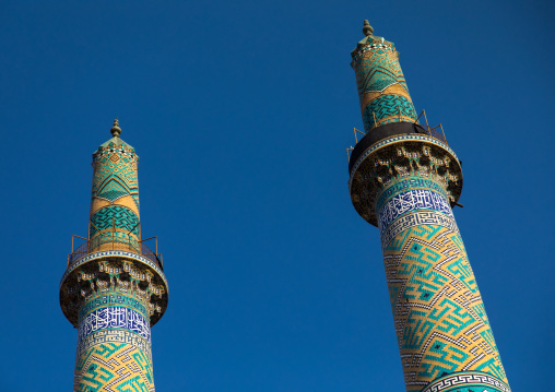 Jameh mosque minarets, Yazd Province, Yazd, Iran