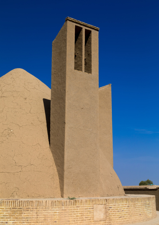 Wind towers used as a natural cooling system for water reservoir in iranian traditional architecture, Yazd Province, Meybod, Iran