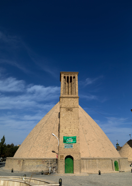 Wind towers used as a natural cooling system for water reservoir in iranian traditional architecture, Isfahan Province, Nain, Iran