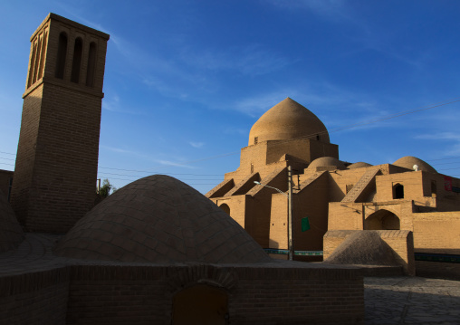 Wind towers used as a natural cooling system for water reservoir in iranian traditional architecture, Isfahan Province, Ardestan, Iran