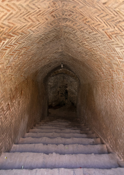 Stairs to an underground water reservoir, Isfahan Province, Ardestan, Iran