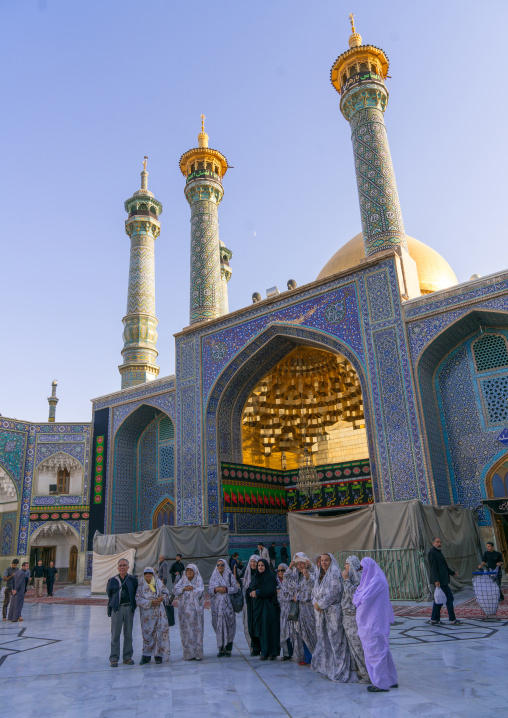 Tourists visiting Fatima al-Masumeh shrine during Muharram, Central County, Qom, Iran