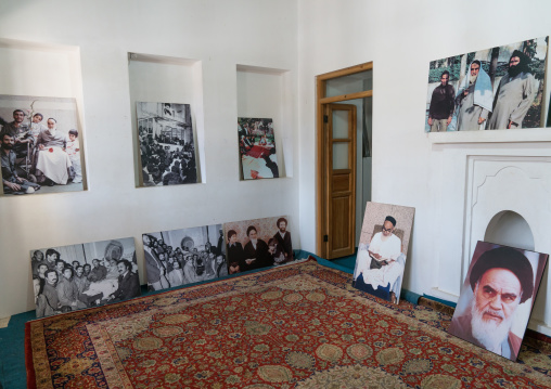 Old pictures in Khomeini native house, Markazi province, Khomein City, Iran