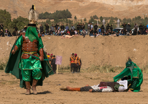 Traditional religious theatre called tazieh about Imam Hussein death in Kerbala, Lorestan Province, Khorramabad, Iran