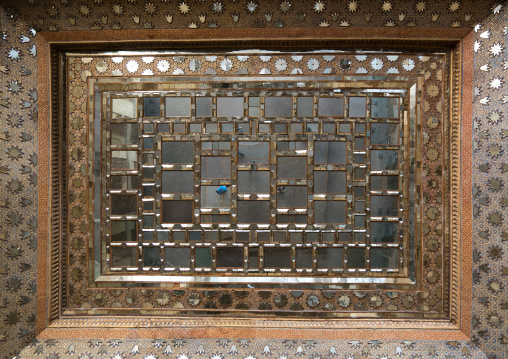 Mirrored throne room at Chehel Sotoun Forty Columns Palace, Isfahan Province, Isfahan, Iran