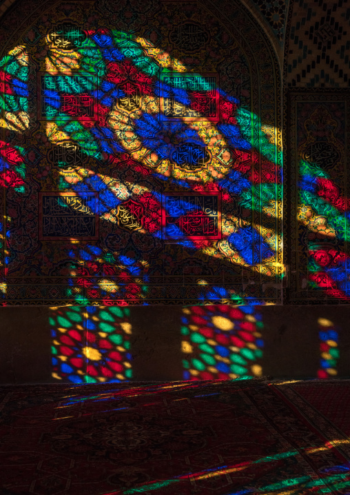 The Nasir ol Molk mosque with its beautiful colors, Fars Province, Shiraz, Iran