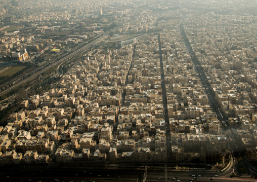 view of the city from the top of the milad tower, Central district, Tehran, Iran
