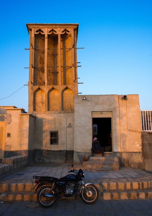 wind tower used as a natural cooling system in iranian traditional architecture, Qeshm Island, Laft, Iran