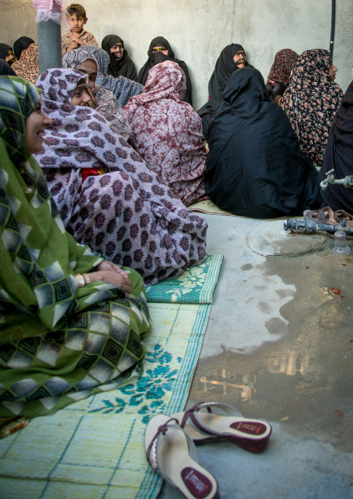 women area during a traditional wedding, Qeshm Island, Salakh, Iran