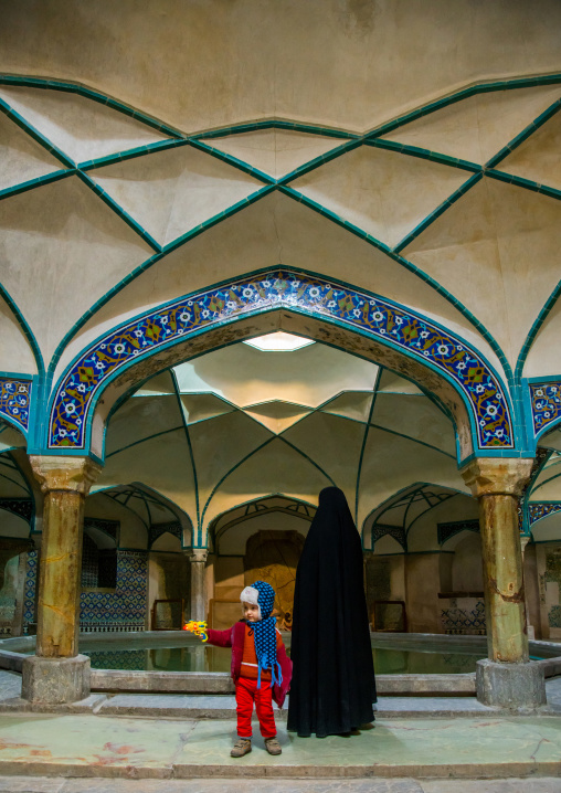 mother and her son in ganjali khan hammam, Central County, Kerman, Iran