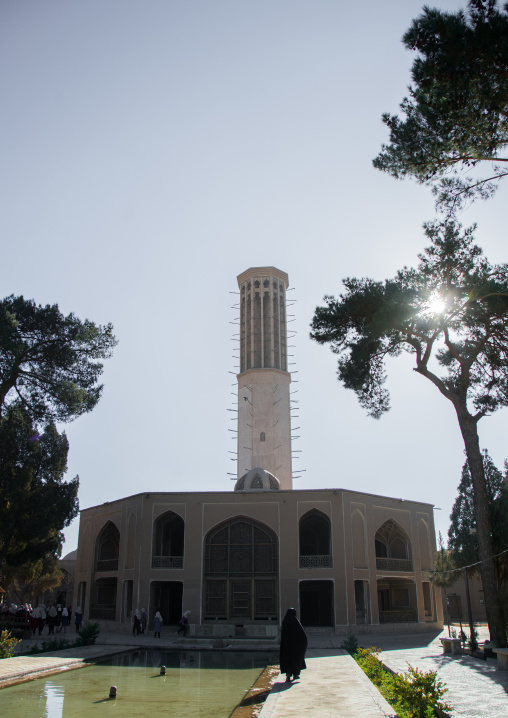 wind tower standing over 33 meters in dolat abad garden, Central County, Yazd, Iran