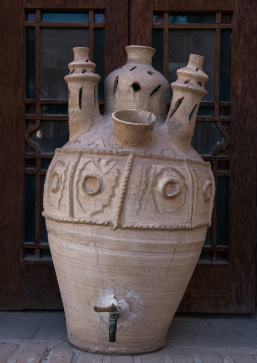 water museum old terracotta water jar, Central County, Yazd, Iran