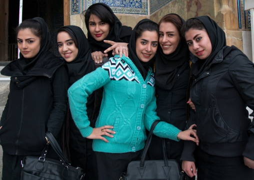 iranian women posing in the street, Isfahan Province, isfahan, Iran