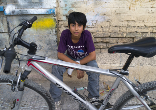 Young Boy With His Bicycle, Kermanshah, Iran