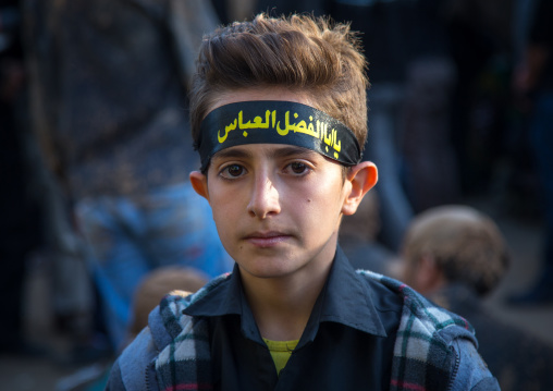 Kurdish Boy During Ashura Celebration, The Day Of The Death Of Imam Hussein, Kurdistan Province, Bijar, Iran