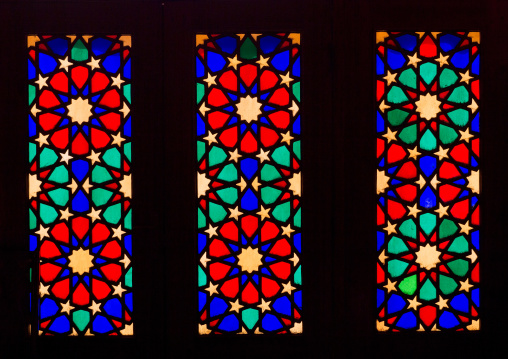 Stained Glass Windows In The Shah-e-cheragh Mausoleum, Fars Province, Shiraz, Iran