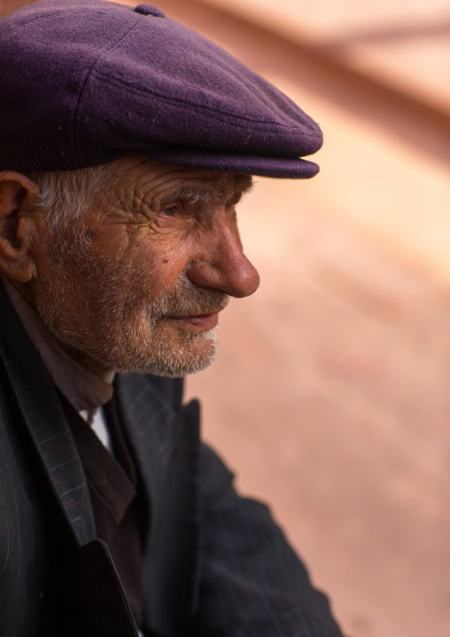 Iranian Elderly Man In Zoroastrian Village, Isfahan Province, Abyaneh, Iran