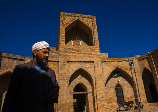 Iranian Shiite Iman In The Courtyard Of An Old Caravanserai Turned Into Madrassah, Golestan Province, Karim Ishan, Iran