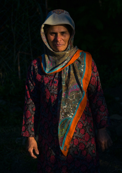Turkmen Woman With Traditional Clothing, Golestan Province, Kuhmian, Iran