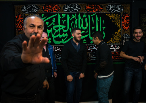 Iranian Shiite Muslim Men Having A Meeting During Muharram Before Ashura Celebrations, Golestan Province, Gorgan, Iran