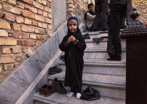Iranian Shiite Muslim Girl During Muharram Celebration, Isfahan Province, Kashan, Iran