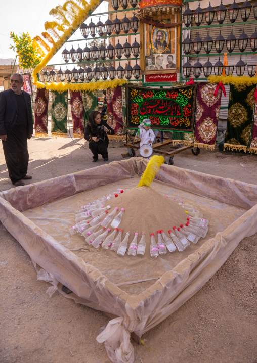 Pool Of Rose Water And Soil To Make Mud For Ashura Celebration, Lorestan Province, Khorramabad, Iran