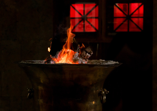 The Eternal Flame Which Has Burned Continuously For 1, 500 Years At The Zoroastrian Temple Of Ateshkade, Yazd Province, Yazd, Iran
