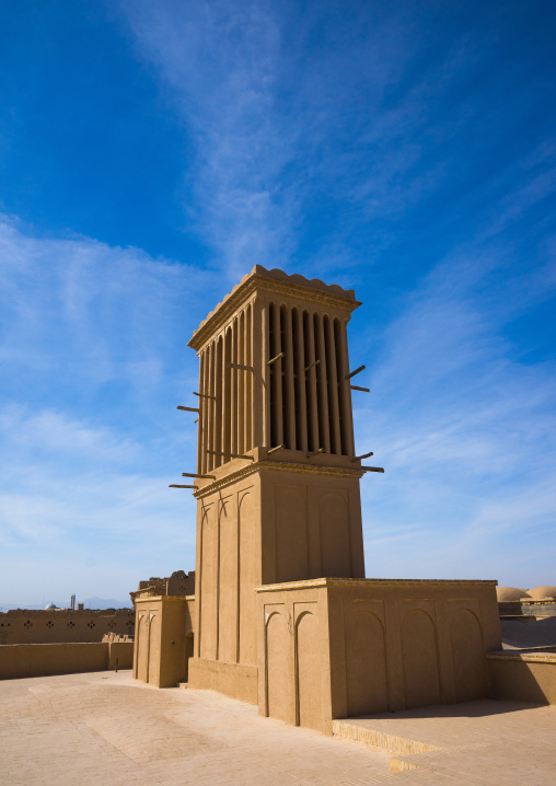 Aghazadeh Mansion Wind Towers Used As A Natural Cooling System In Iranian Traditional Architecture, Fars Province, Abarkooh, Iran