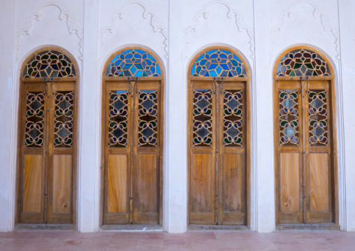 Wooden Doors Inside Aghazadeh Mansion, Fars Province, Abarkooh, Iran