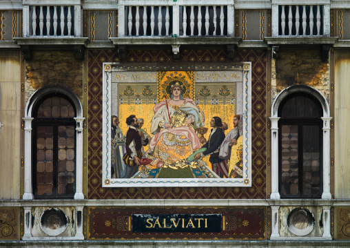 Mosaic on palazzo Salviati, Veneto Region, Venice, Italy