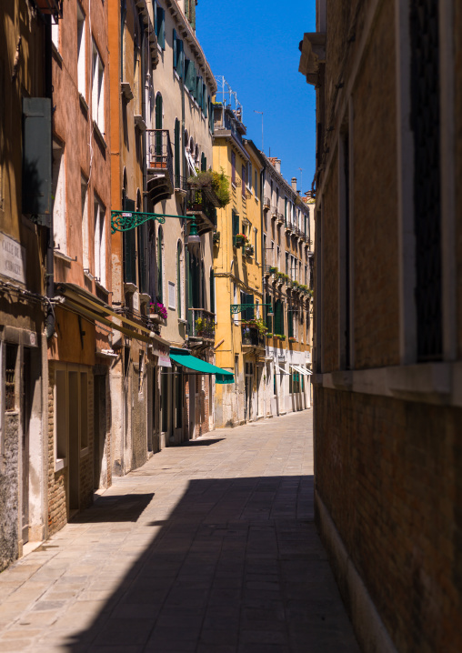 Street in the old town, Veneto Region, Venice, Italy