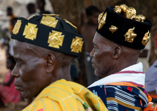 Tribal chiefs from Baule tribe, Région des Lacs, Bomizanbo, Ivory Coast